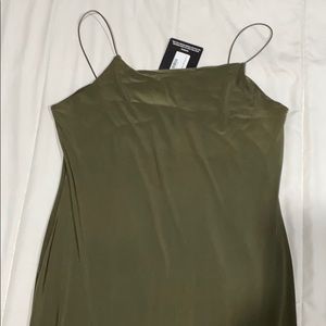 OLIVE GREEN MIDI DRESS